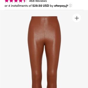 Commando brown faux leather leggings
